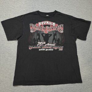 Sturgis Black Hills 70th Biker Rally 2010 Shirt Pinup Girl Sexy Biker Babe Sz XL